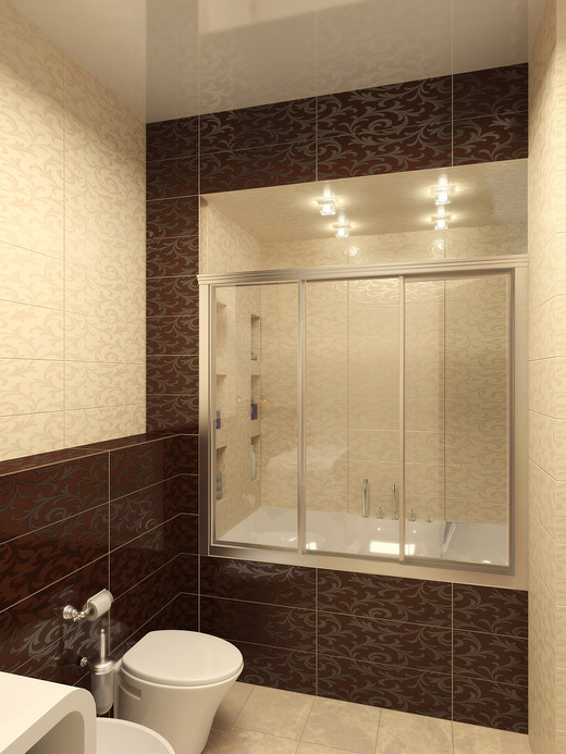Дизайн-проект интерьера четырехкомнатной квартиры в классическом стиле.. Ванная