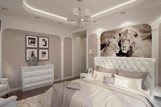Дизайн спальни в квартире от Kucherenko Design. Москва.. Спальня