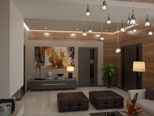 Дизайн дома в Крыму от студии Kucherenko Design. Гостиная