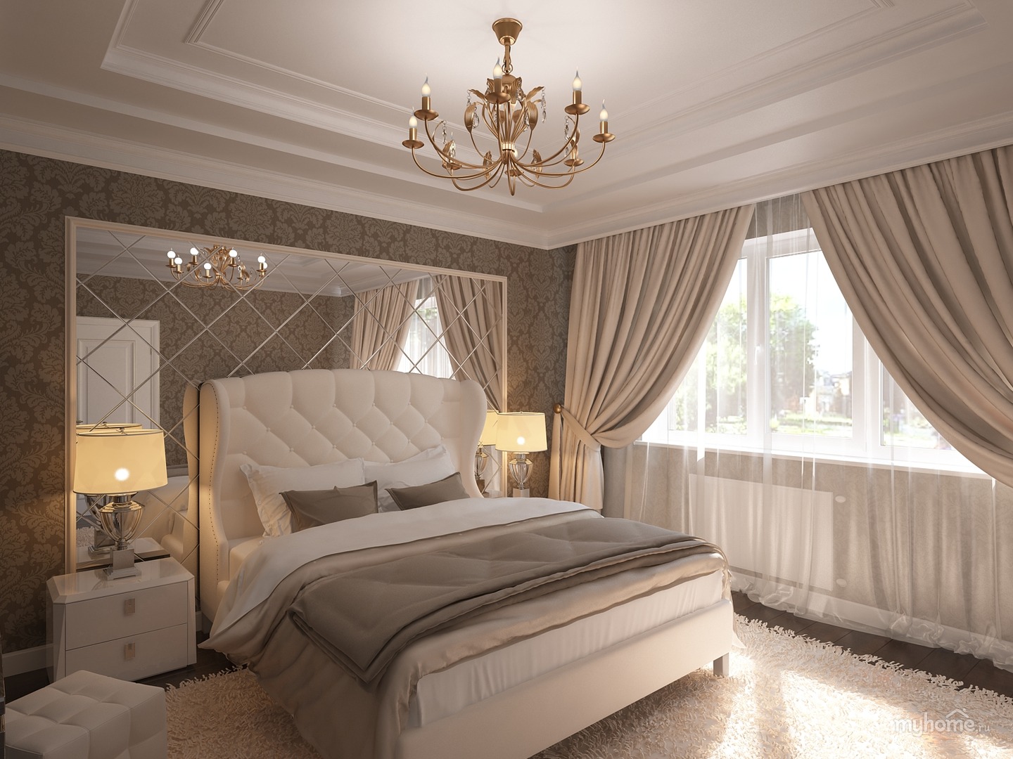 Проект: Дизайн спальни в доме — Александра Кучеренко — MyHome.ru
