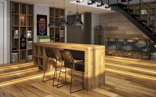 LOFT. Гостиная
