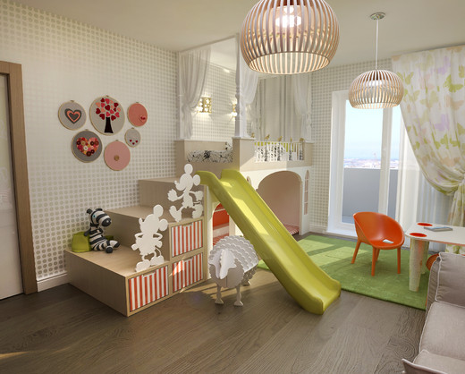 Дизайн-проект трехкомнатной квартиры. Детская