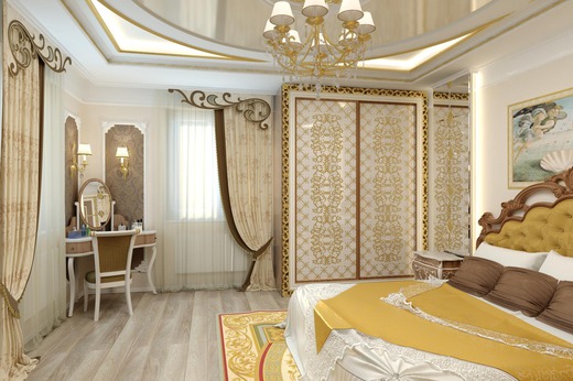 Спальня в классическом стиле. Москва.. Спальня