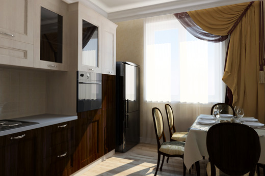 Четырехкомнатная квартира в Москве. Кухня