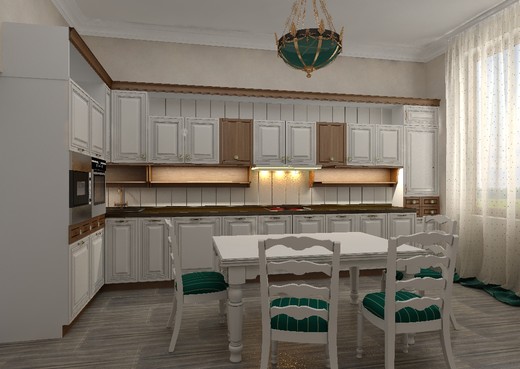 Дизайн-проект интерьера дома . Кухня