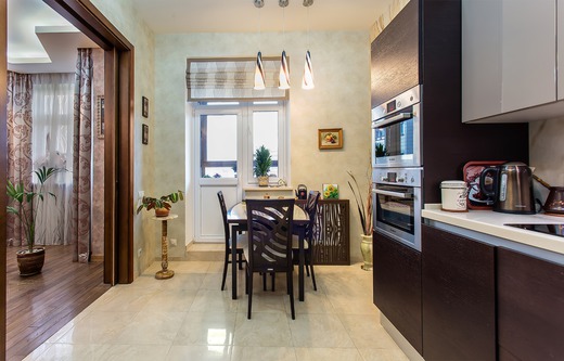Дизайн и ремонт квартиры в средиземноморском стиле. Кухня