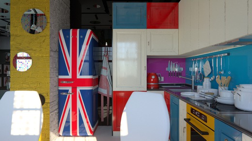 "Britain Pop-Art " Ж/К "Статус". Кухня.. Кухня