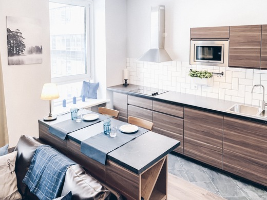 Квартира в скандинавском стиле: максимум света и пространства (ЖК "Символ"). Кухня