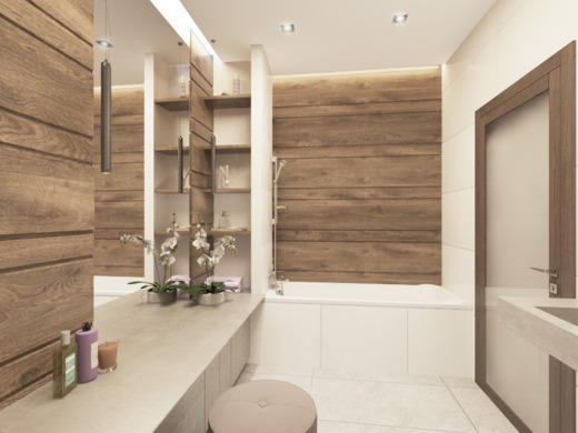 Дизайн-проект квартиры в современном стиле. Ванная