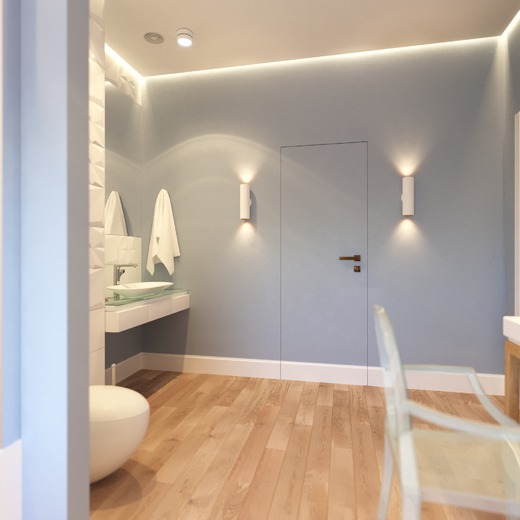 Дизайн-проект интерьера Ванной комнаты в частном доме.. Ванная