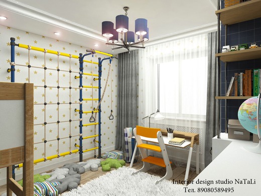 Дизайн интерьера комнаты для мальчика подростка. Детская