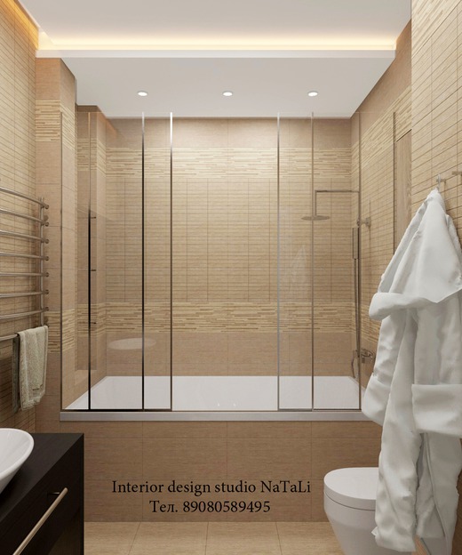 Дизайн интерьера ванной комнаты. Ванная