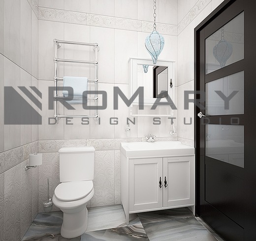 Дизайн-проект 1 комнатной квартиры. Ванная