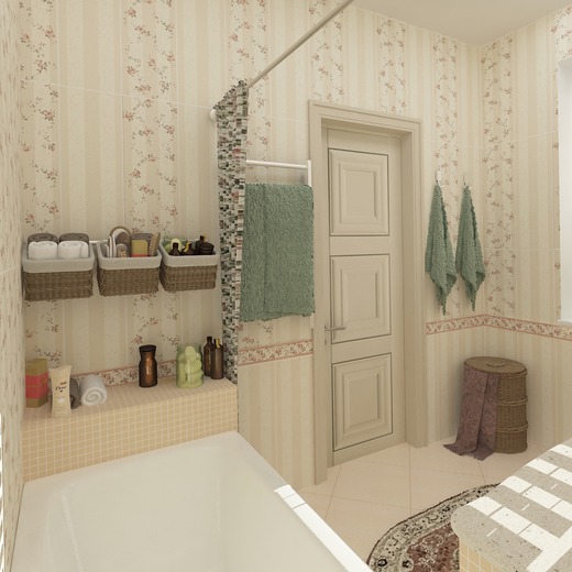 Частный Дом в стиле Кантри ванная. Ванная