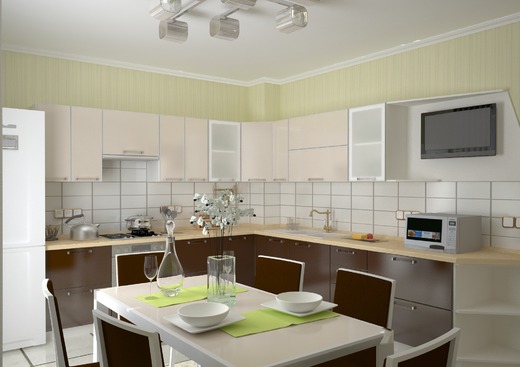 Дизайн интерьера кухни на Лукашевича. Кухня