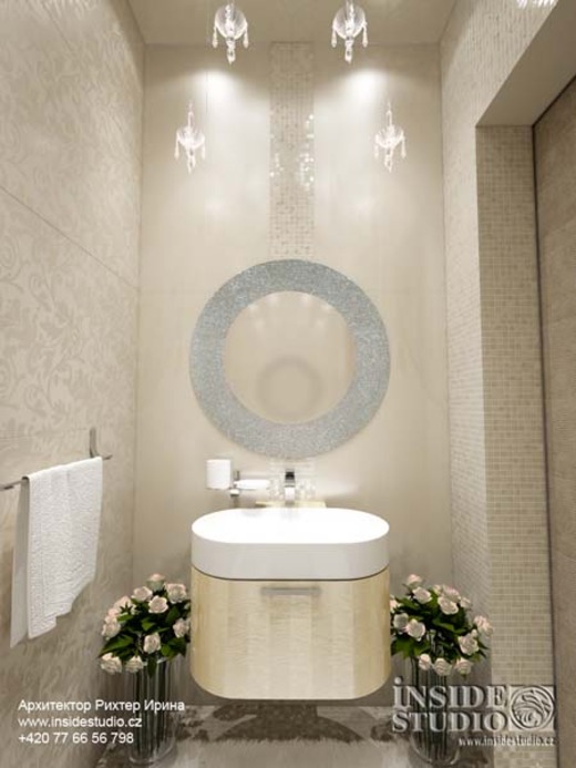 Дизайн интерьера гостевых санузлов . Ванная
