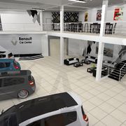 Интерьер выставочного зала автосалона Renault