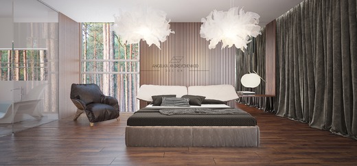 Bedroom minimalism. Спальня