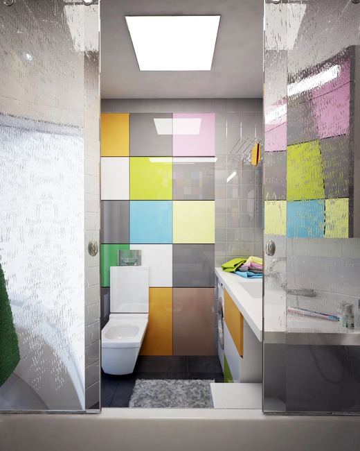 Ванная комната в стиле "Пиксельарт" =). Ванная