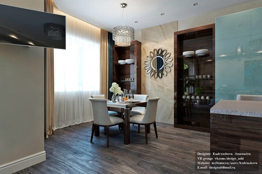 Дизайн-проект Таунхауса в Бердске (Кухня-гостиная 1 этаж). Кухня