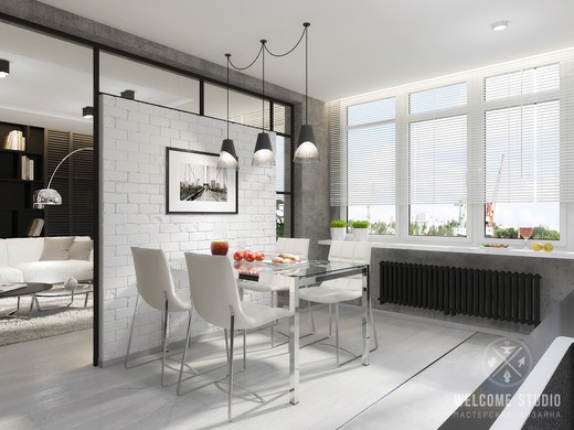 Четырёхкомнатная квартира «Manhattan’s loft». Кухня
