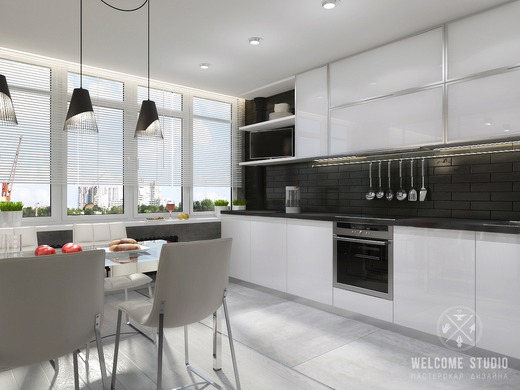 Четырёхкомнатная квартира «Manhattan’s loft». Кухня