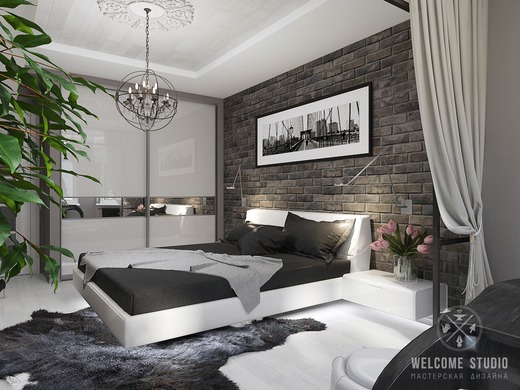 Четырёхкомнатная квартира «Manhattan’s loft». Спальня
