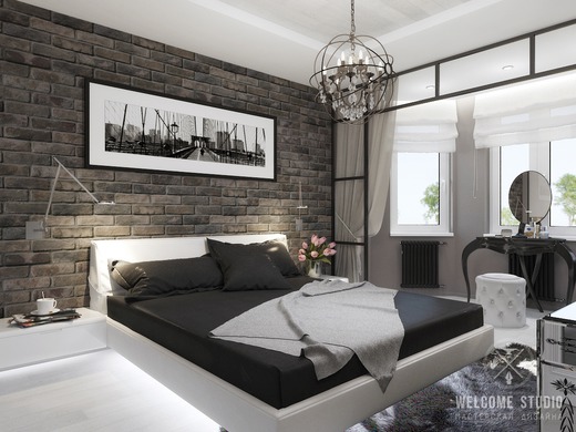Четырёхкомнатная квартира «Manhattan’s loft». Спальня