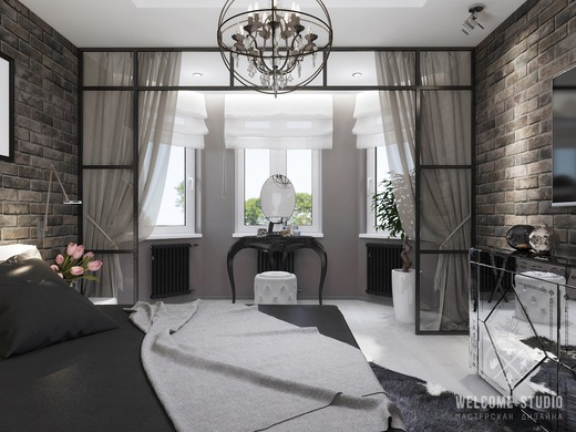 Четырёхкомнатная квартира «Manhattan’s loft». Спальня