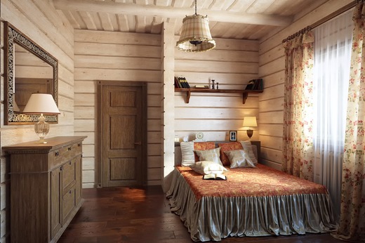 Спальня в альпийском домике