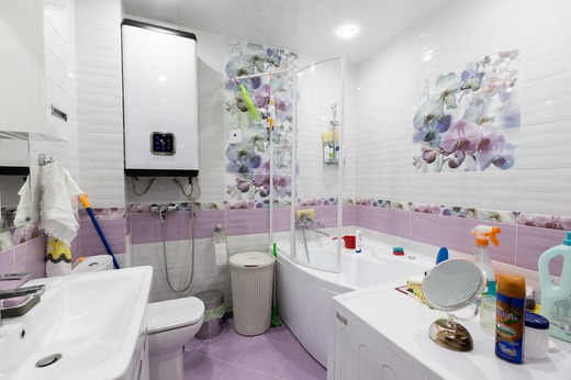 Цветочная ванная комната 5 кв.м. Ванная