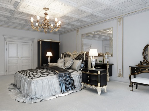Дизайн спальни в классическом стиле . Спальня