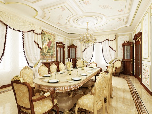 Дизайн классической гостинной . Гостиная