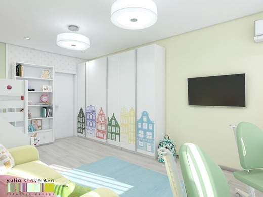 Детская комната в проекте квартиры "Бунинские луга". Детская