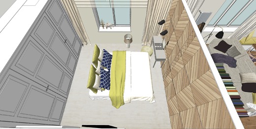 Дизайн-проект квартиры, 1905 года. Спальня