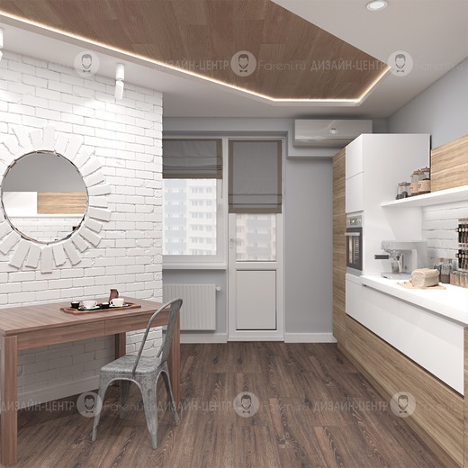 Дизайн-проект кухня-гостиная "Кисть художника". Кухня