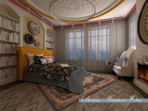 Дизайн-проект Мансардных помещений, комната-Спальня. Спальня