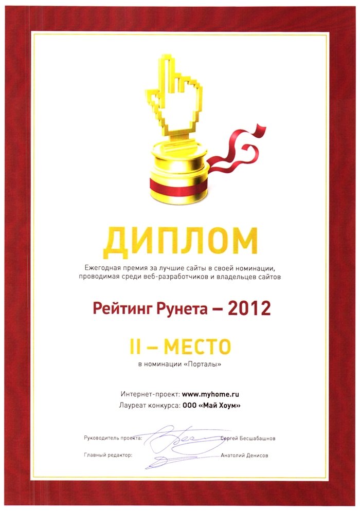 Рейтинг Рунета 2012, MyHome.ru